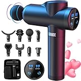 Massagepistole Massage Gun für Nacken Schulter Tiefen Massagegerät mit 99 Geschwindigkeiten 8 Massageköpfen Elektrisches Handmassagegerät 2550 mAh LED Anzeige Touchscreen