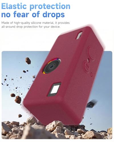 Funda de silicón para cámara Kodak CHARMERA de color rojo miniatura 6