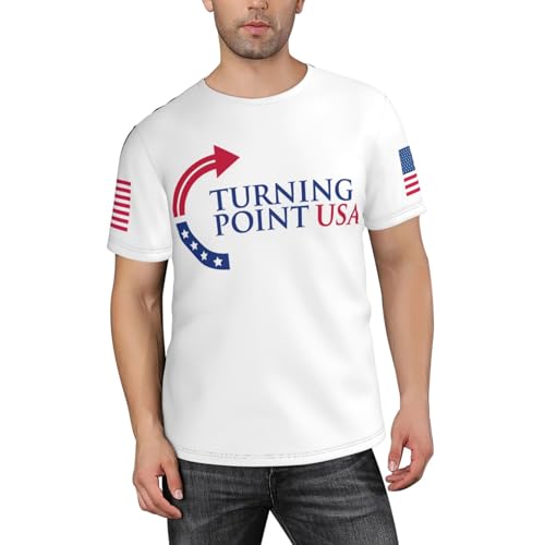 Turning Point USA Shirt TPUSA Men's T-Shirt Short Sleeve Crewneck Tees