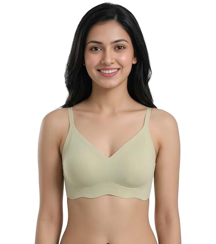Image of DClub Wireless Bras for Women No Underwire Seamless Push Up Full Coverage Everyday Bra Comfortable Supportive Tshirt Bralette