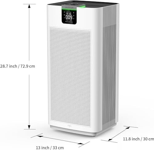 Image of Smart Air Purifiers for Home Large Room Office Up to 4575 ft, APP & Alexa, Dual HEPA & Carbon Air Filter, Quiet Large Air Purifier for 99.97% Dust Pollen Smoke Pet Dander Allergies Odors VOCs, JF999