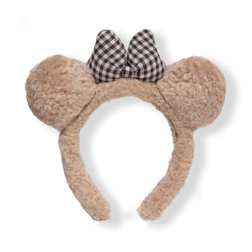 Image of Radhu & Kabby Teddy Bear Hair Band for Girls Kids | Cute Girls Hair Accessories | Teddy Ears Head band with Checkered Bow | Hairbands For Kids Girl | Kids hair Accessories, Fun Hair Bands (1 Pc)