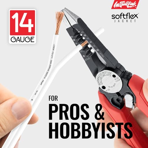 Cable de altavoz calibre 14 blanco CCA para audio de coche de 250ft 3