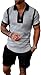 Earneo Mens Short Sets 2 Piece Outfits Fashion Summer Tracksuits 1/4 Zip Short Sleeve Polo Shirt and Shorts Set for Men (12,XX-Large)