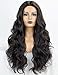 Body Wave Lace Front Wig Synthetic T Part Long Black Wigs for Women Glueless Wavy Wig Natural Color 48