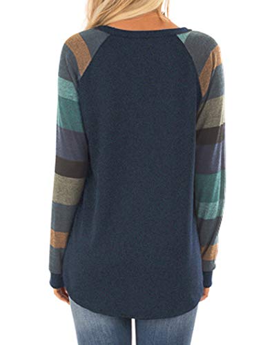 Halife Women's Color Block Long Sleeve Pullover Sweatshirt