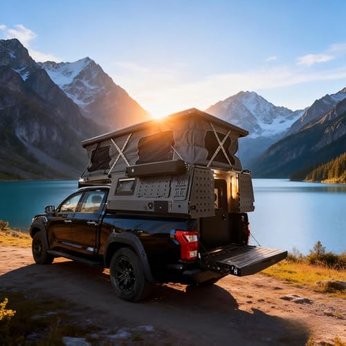 Pickup Truck Camper Aluminum Pop-Up Topper with Insulation