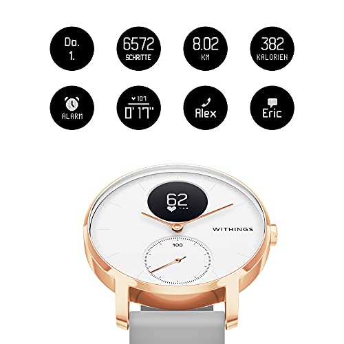 Withings Steel HR - Hybrid Smartwatch - Aktivitätstracker mit Connected GPS, Herzfrequenzmessungen, Schlafüberwachung, Smartphone-Benachrichtigungen, wasserdicht und einer Akkulaufzeit von 25 Tagen - Image 4