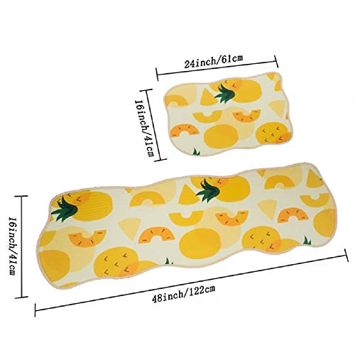 Image of HomeCloud Rubber 6mm Fruit Printed Thick Anti Slip, Washable, Big Size, Printed, Designer Folding Kitchen Mat for Floor Home Bedroom -, Standard Size (40 x 120 cm 40 x 60 cm)