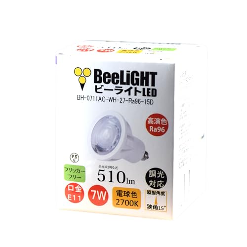 BeeLiGHT LEDd E11 FRa96 Fm F NX4 FAAA Ή tbJ[t[ p15° Whitef dF2700K 510lm 7W(_CNnQ60W) JDR50^Cv (Pi) yʐ^
