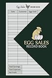  Egg Sales Record Book: Record Book For Egg Sales, Egg Sales Record Keeping, Egg Sales Ledger, Chicken Record Keeping Log Book, Chicken Record Keepers ... Chicken Logbook, Size 6 X 9 110 Pages.