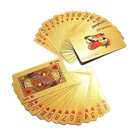 JAPSI Golden Playing Cards, Collectable Card Game Singles, Waterproof, Flexible PVC Plastic, Premium Poker Cards, Pack of 1 (52 Cards) (B0D6BWBYW6) Amazon Price History, Amazon Price Tracker