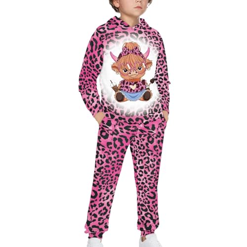 HUIACONG Boys Girls Sweatsuits Children Kids Sweat Set3