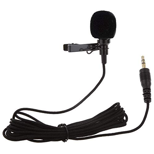 Saleshop365® 3.5mm Clip On Mini Lapel Lavaliere Microphone (Black)