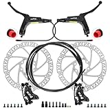 Hydraulic Disc Brake Set for E-bike, 4-Pistons 2-PIN...