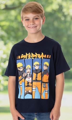 Naruto Boy's Short Sleeve Performance Tee & Lounge Shorts Combo Set4