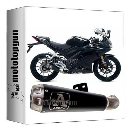 Escape Arrow Pro-Race de nichrom negro y acero compatible con Yamaha YZF R125 2019