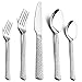 HaWare Besteck Set, 30-teiliges Edelstahl Besteckset mit Messer Gabel Löffel, Essbesteck für 6 Personen, Hammergriff Tafelbesteck für Haus/Party/Hotel/Restaurant, Hochglanzpoliert & Spülmaschinenfest