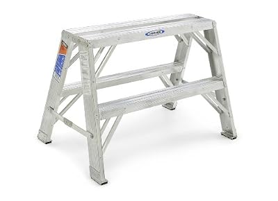 Werner TW372-30 300-Pound Duty Rating Aluminum Twin Stepladder and Portable Work Stand, 2-Foot