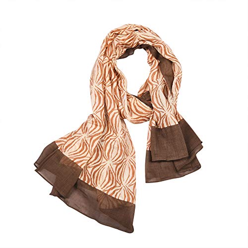 Image of AQVA Printed Cotton Scarf, Soft Scarves Stoles for Summer & Winter for Women & Girls (Size: 75 x 43 Inches)