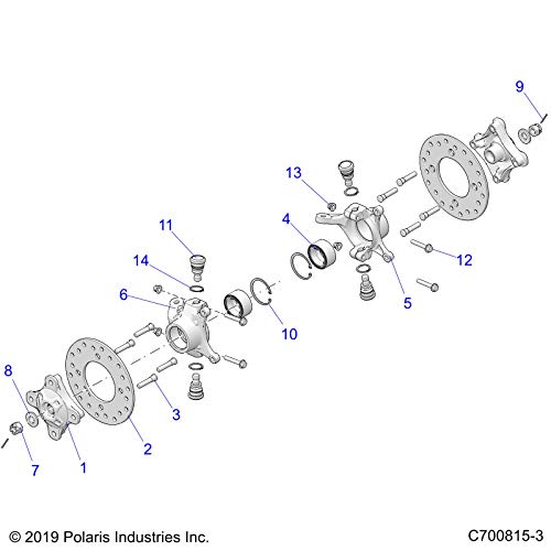 Polaris Brake Disc, Genuine OEM Part 5257196, Qty 1