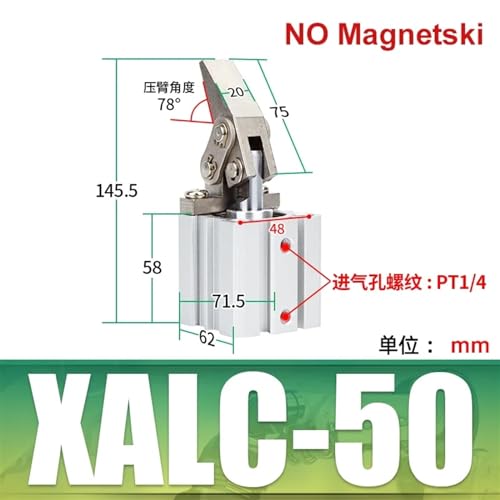 Cylindre ALC serrage culbuteur pince pneumatique xalc-50 compression - 3