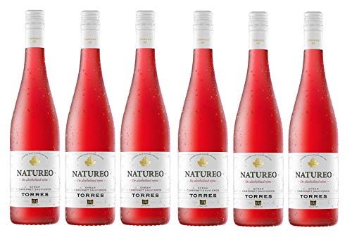 Natureo Syrah-Cabernet Sauvignon, Vino Rosado desalcoholizado - 6 botellas de 75 cl, Total: 4500 ml Cover