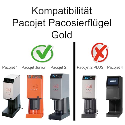 Pales Pacojet dorées 201046 compatible junior et robot 1 et 2 - 3
