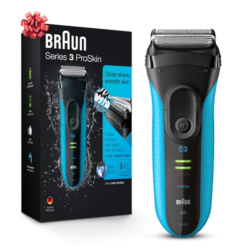 Braun-Electric-Series-3-Razor-with-Precision-Trimmer-Rechargeable-Wet-Dry-Foil-Shaver-for-Men-BlueBlack-4-Piece