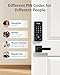 Philips Smart Lock with Handles, Keyless Entry Door Lock Set, Keypad Door Lock with 2 Level Handles, Digital Keypad Deadbolt for Front Door, App Fingerprint PIN Code Unlocking, Auto Locking