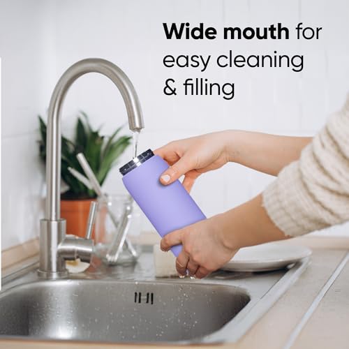 Image of SOLARA Orion Insulated Water Bottle 1 Litre, Hot Water Bottle, 1000ml Thermosteel Water Bottles for Travel, Home, Office, School, Gym, Adults, Water Bottle Hot and Cold, Sipper Bottle, Mermaid Blush