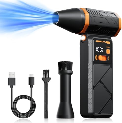 Laotiee Compressed Air Duster-130000RPM Super Power Cordless Air ...