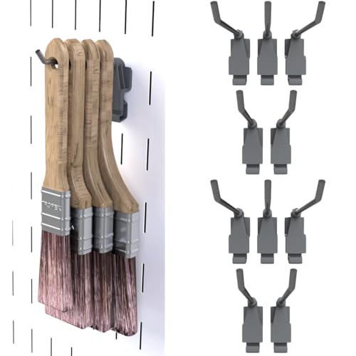 Image of 3-inch Wire Hook Model 113 Gray | Compatible with Wall Control | for Tool Wall Organization of Combination Wrenches, Adjustable Wrenches, Hammers, Paint Brushes, Merchandise, and More | 10-Pack