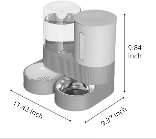 Miniatura 6 de Alimentador de gravedad para gatos y dispensador de agua, 2 en 1, alimentador automático para gatos con rotación de 180 grados, paquete de 2