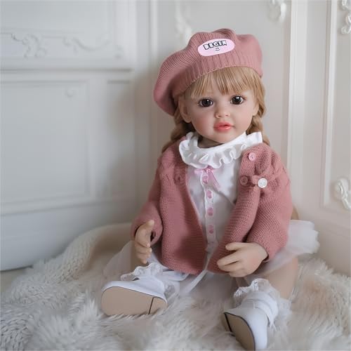 Muñeca bebé Reborn realista de 22 pulgadas miniatura 1