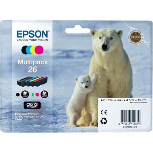 Cartouches Epson T2616 Multipack Ours Polaire d'origine pour imprimante Expression Premium