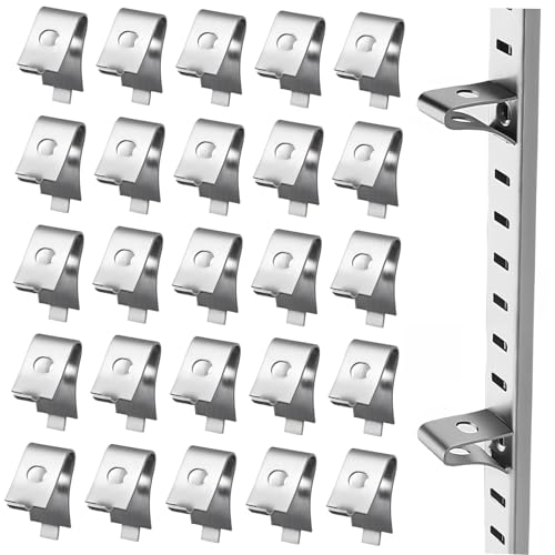 Gadpiparty 50pièces Support Mural Acier Inoxydable Clips De Fixation pour Étagères Supports Robustes pour Armoires Bibliothèques Et Vitrines Installation Facile Et Design Épuré