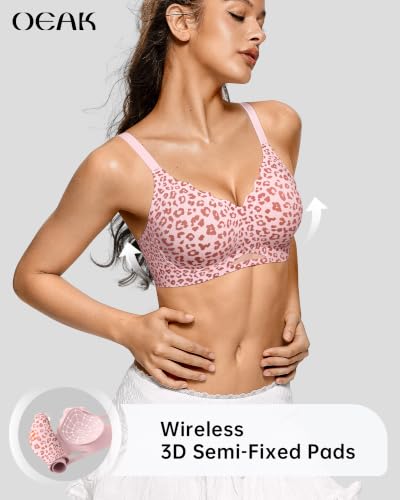 Image of OEAK Womens Wireless Jelly Bra Push Up Full Coverage Comfortable Lift Bras