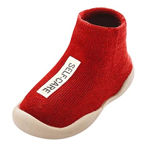 YSSH Lauflernschuhe Babyschuhe Mädchen Krabbelschuhe indoor Bodensocken Atmungsaktive Kleinkind Schuhe Kinder Schuhe Kleinkind Jungen Mädchen Weiche Sohle rutschfeste Leichte Slip-on Turnschuhe Cover