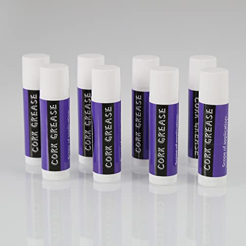 8 Piece Saxophone Clarinet Cork Grease, Lubricating Tube Cleaning Care Product for Clarinets, Saxophones, Oboes, Flutes, Bass Clarinets, Etc.