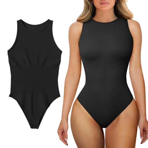 NHQZ 1 peça body para mulher bodysuit de manga curta top decote redondo folhos leotardo elástico macacão casual Jumpsuit tops com cuecas de uma peça
