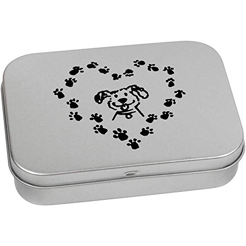 Azeeda 110mm 'Love Dog' Metal Hinged Tin/Storage Box (TT00124144)