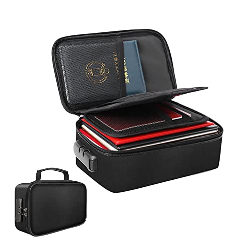 防火・防水マルチケース 黒 Amazon | 収納ポーチ 耐火バッグ 防水 防火 防災 手提げ パスワード