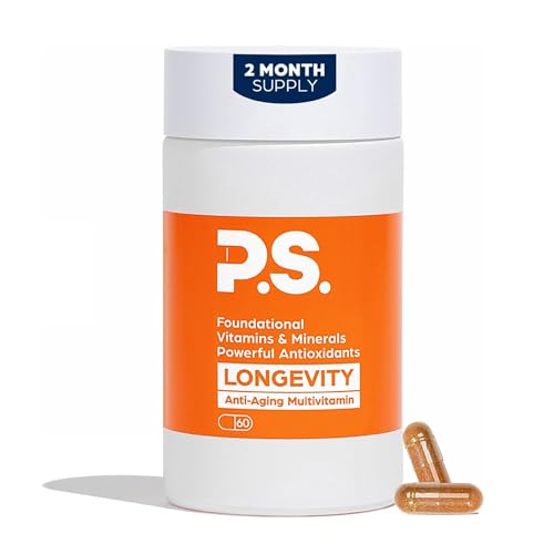 Image of PS Longevity Supplements - Methylated Multivitamin for Men and Women with B Vitamins, Nicotinamide Riboside, CoQ10, Resveratrol, ALA - Antioxidant Defense for Modern Life (2 Month Supply)
