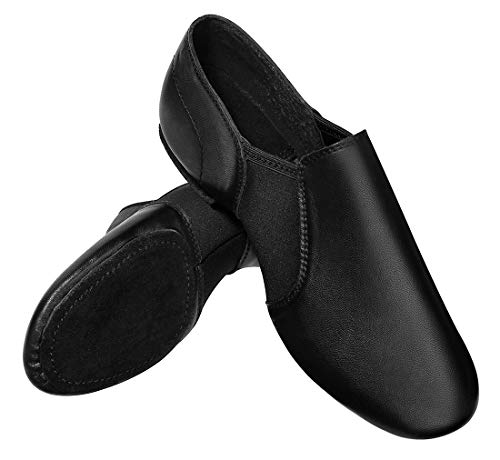 Dance Shoes for Men Leather Upper Jazz Slip-on Shoes for Women Practice Ballroom
