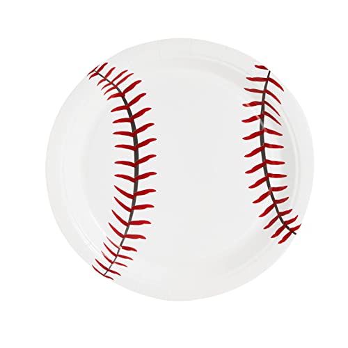 80 Pack Baseball Paper Plates For Sports Themed Birthday Party Supplies (9 In) #TOP5