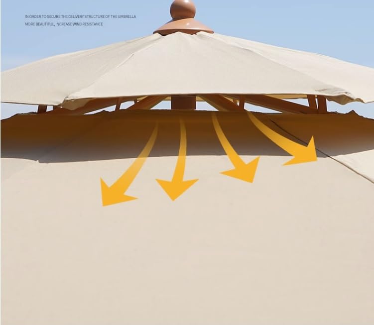 Patio Umbrella CLSDRZC 8.8ft de diseño premium con base estable para terraza 4