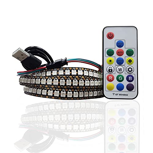 Tira LED WS2812B RGB 1m 144 LEDs 5V IP30 miniatura 1