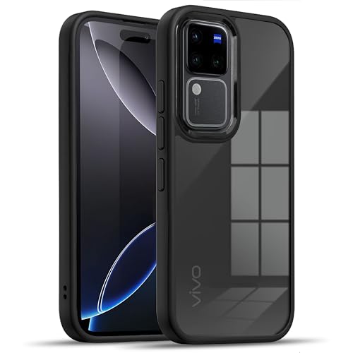 V-TAN Back Cover for Vivo V30 Pro 5G | TPU | Transparent Black | Slim Shockproof Compatible with Vivo V30 Pro 5G, Black