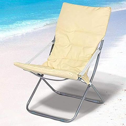 BAKAJI Faltbarer Strandstuhl, tragbar, zusammenklappbar, Gestell aus Aluminiumrohr, Bezug aus Oxford-Gewebe Cover